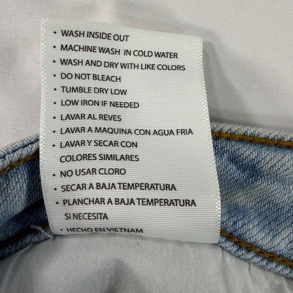 KanCan Mom Jeans Light Wash Distressed High Waist Tapered Leg Size 15/31 NEW - Picture 10 of 12